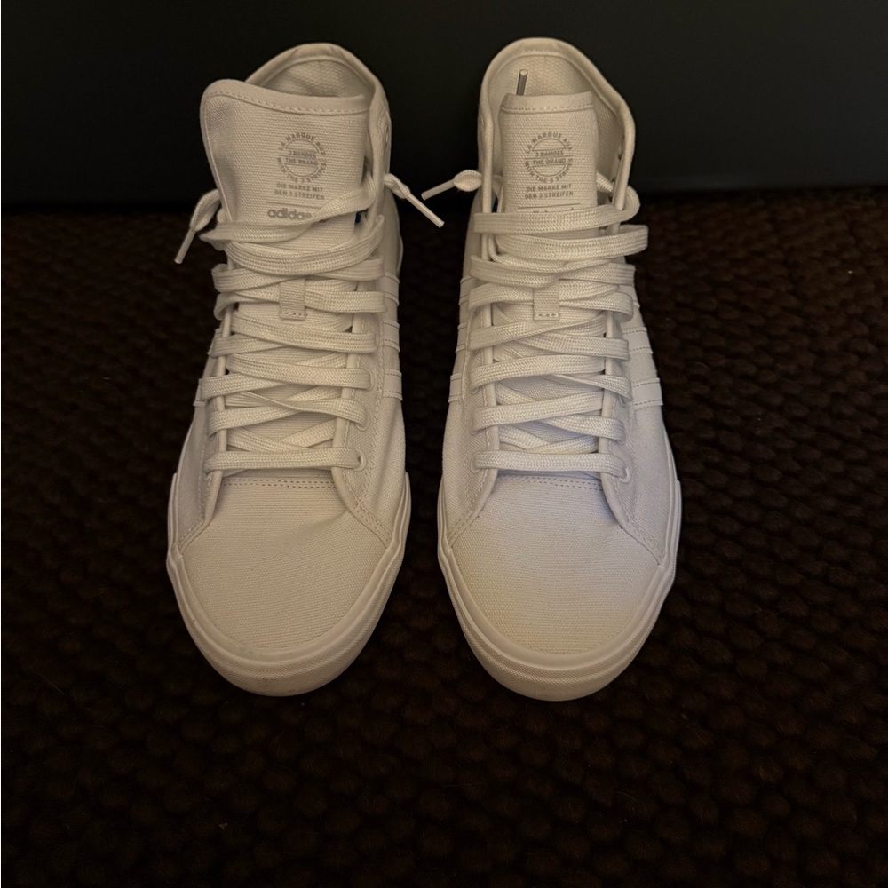 Adidas White High-Top Sneakers Classic Minimalist Design